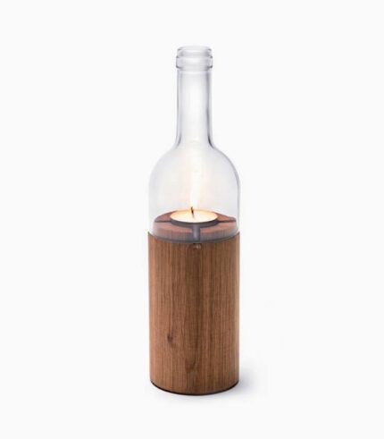 lanterne en bouteille de vin